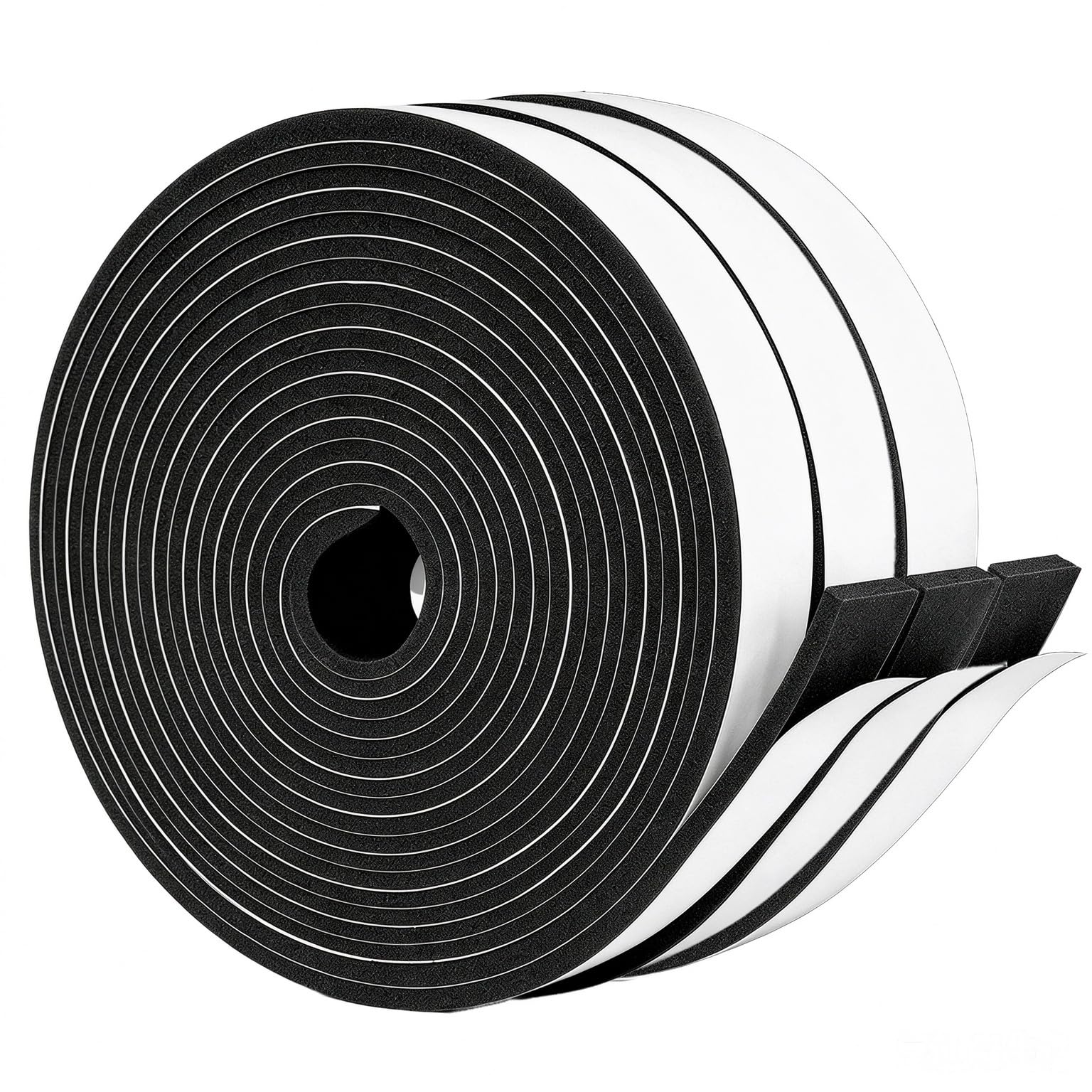 XLTBOMS Self Adhesive Foam Weather Strip 6mm(W) x 3mm(T) x 15m(L)