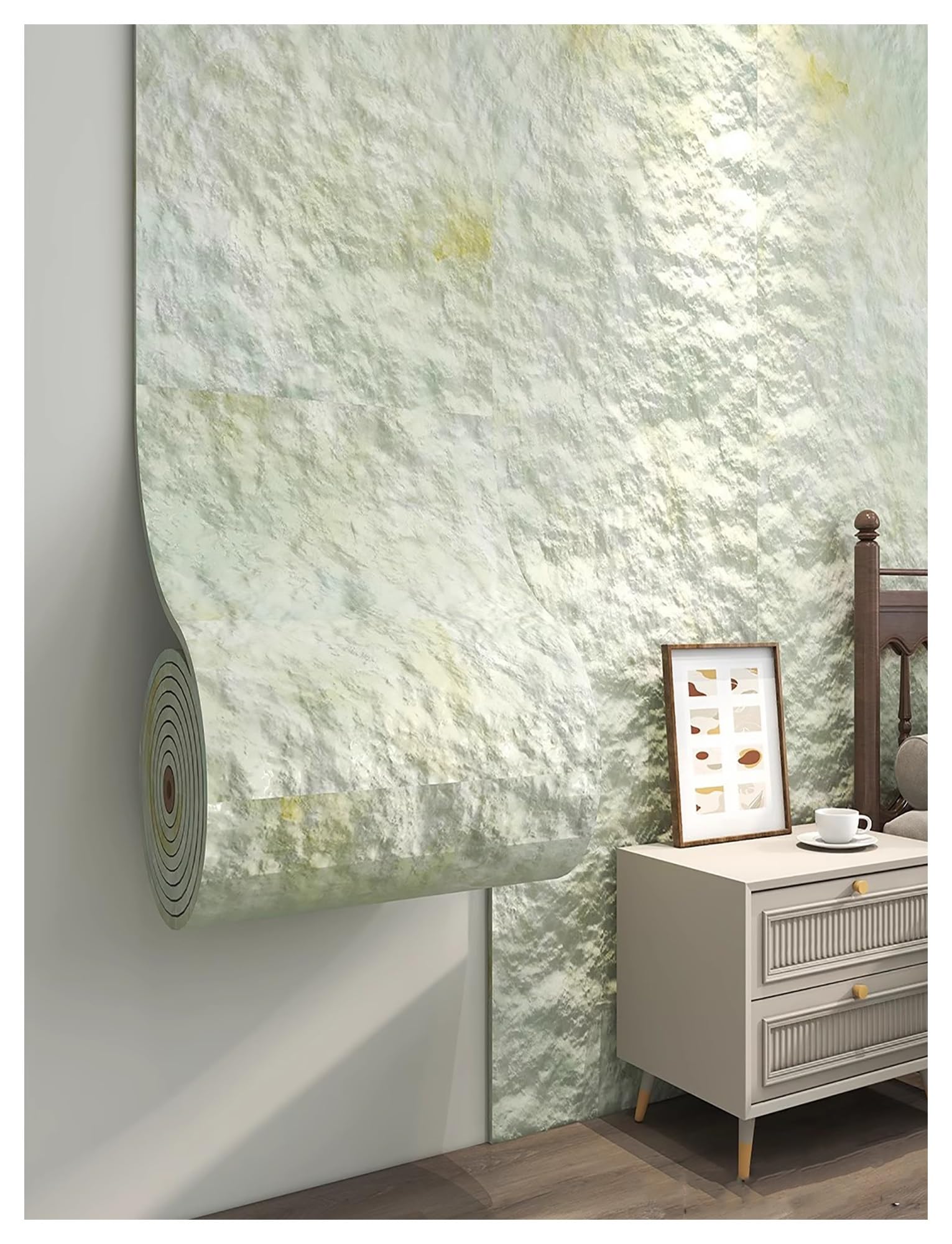 Soft Stone Wall Panels, Lightweight 3D Fluted Textured Panel Accent & Wainscoting Paneling for Living Room/Restaurants, Temporary Backdrop(F)