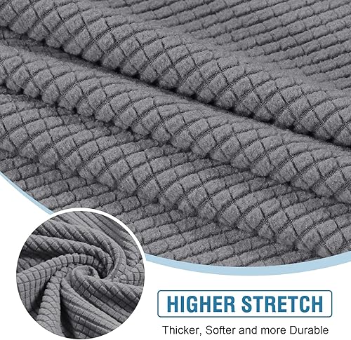 Miniatura 4 de H.VERSAILTEX Fundas de sofá modular, 3 piezas, fundas de cojín para sofá en forma de L, fundas de cojín separadas para sofá seccional izquierdo y