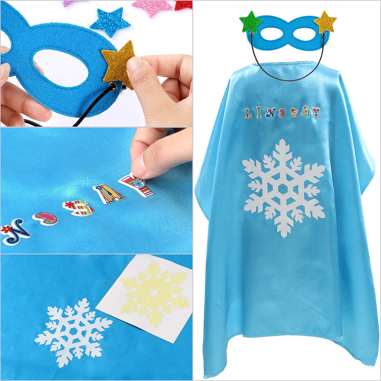 vamei 12 Pezzi Costumi da Supereroi Mantello Supereroi e Maschere Festa Compleanno Carnevale Halloween Costume Gioco Travestimento Mantelli Supereroi Giocattoli Regalo per Bambini Bambina