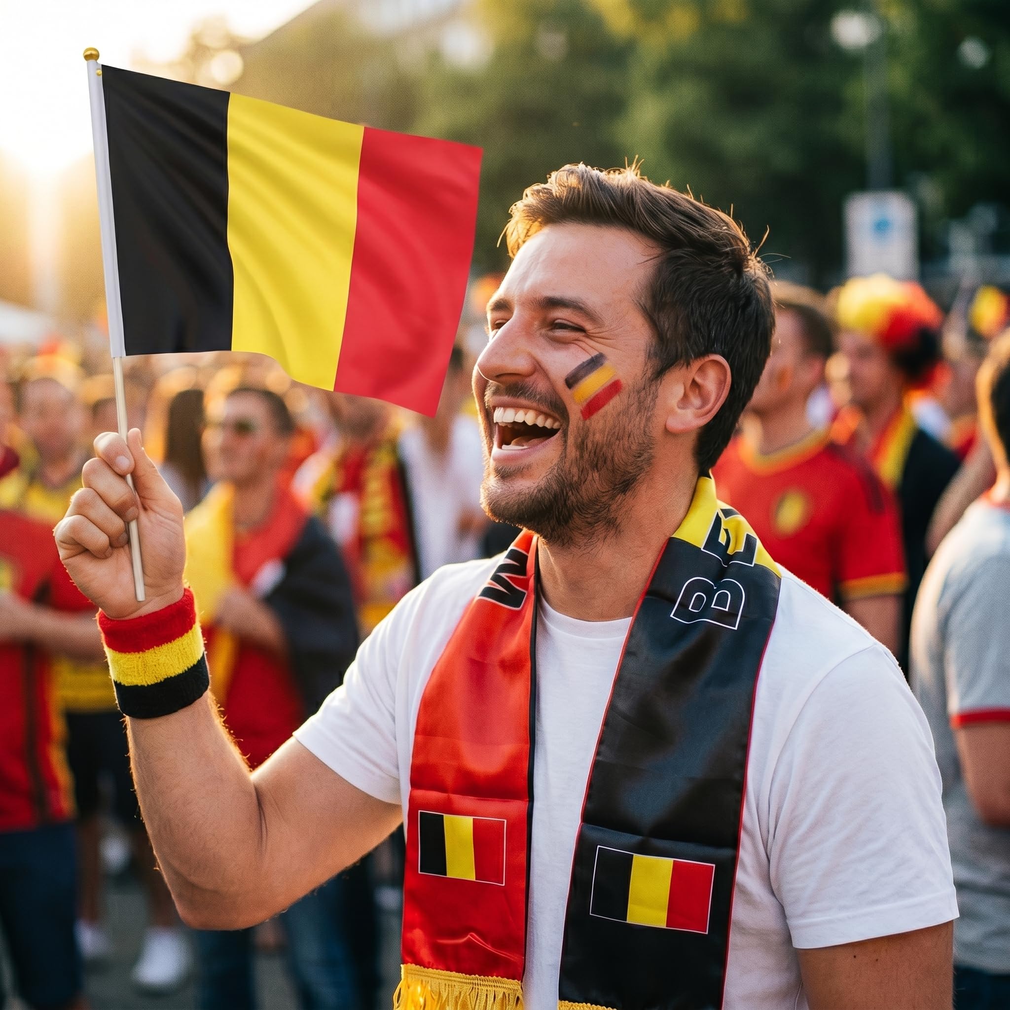 Sonia Originelli Fan-Set Bosnien Fan-Set 14 - Bosnische Fanartikel EM WM Fußball Party Karneval