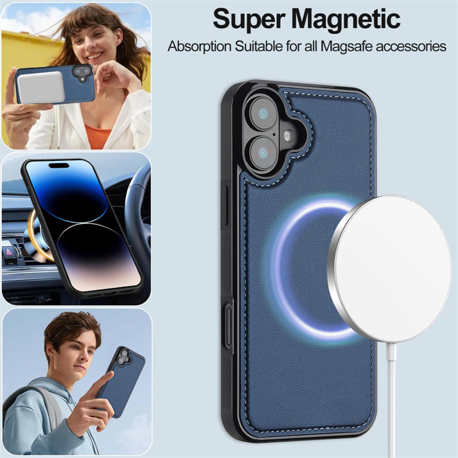 Étui Portefeuille magnétique en Cuir avec lanière pour iPhone 7 (iPhone 8) (Marron)