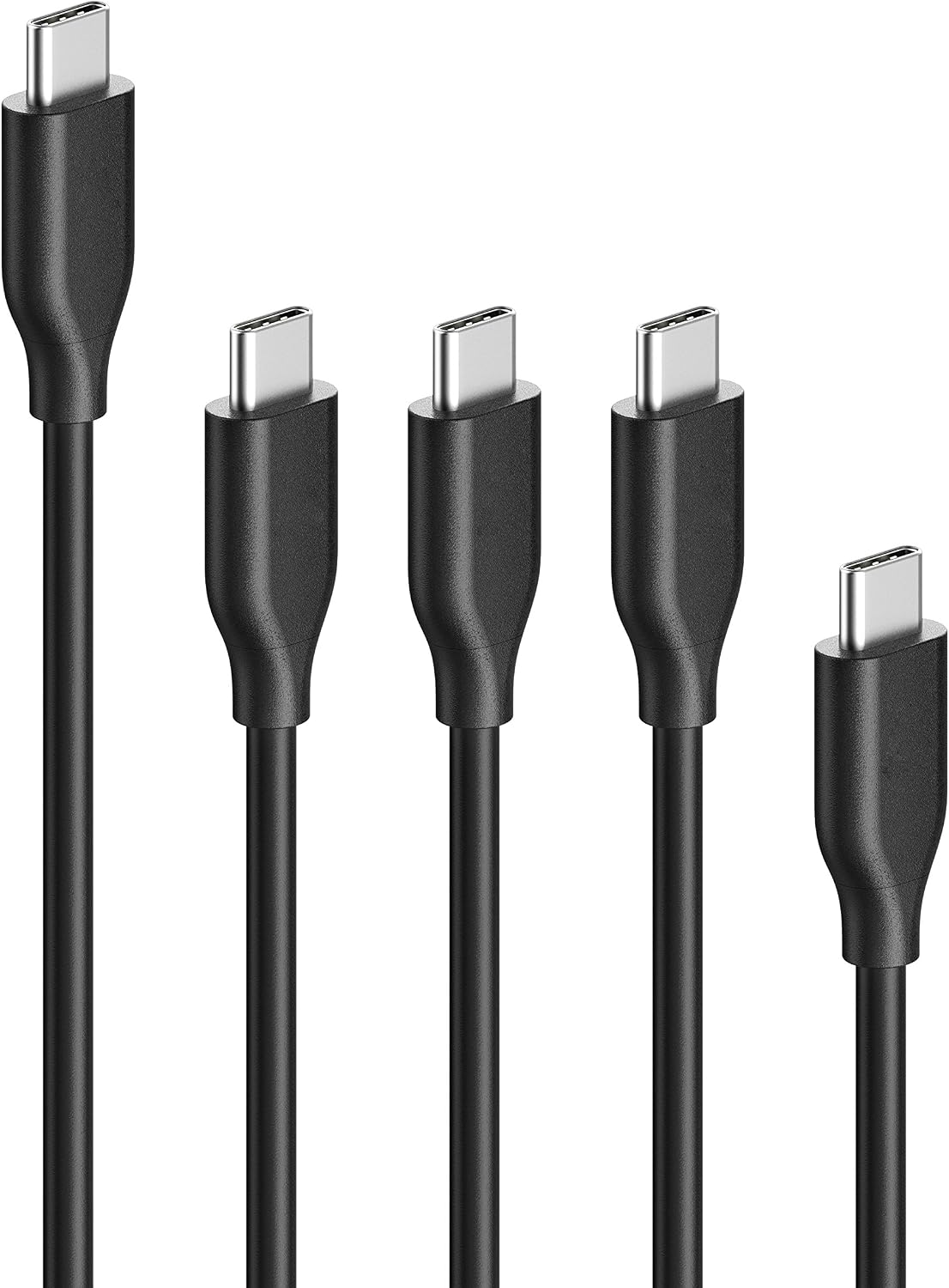 Anker Powerline USB-C to USB Cables (5-Pack: 4-inch, 3ft, and 6ft) for USB Type-C Devices Including Samsung Galaxy Note 8, S8, S8+, S9, S10, iPad Pro 2018, MacBook, LG V20 G5 G6, HTC 10 and More