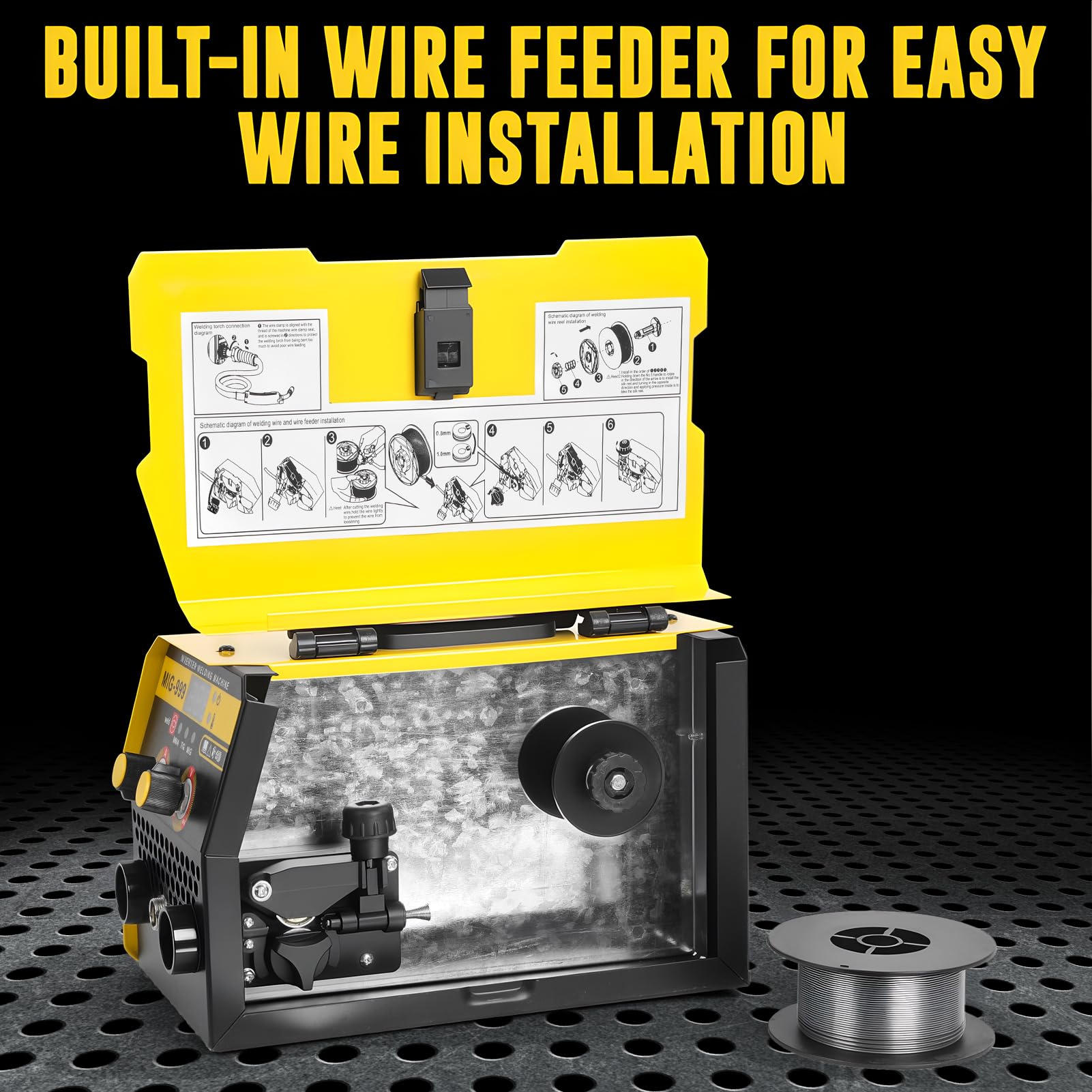 Poste à Souder 3 en 1 MIG 250A 220V Inverter, Machine de Soudage Portable MIG ARC TIG à Fil Fourré, Écran Digital LED, Poste à Souder Multi Procédé pour Métal Atelier DIY et Garage