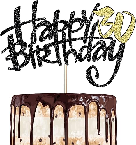 Decoración de pastel de cumpleaños número 30 para decoración de pasteles de fiesta de cumpleaños número 30
