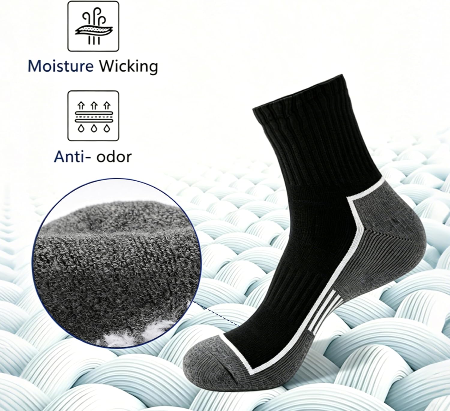 Urban Virgin Men Athletic Quarter Running Compression Socks Cotton Cushioned Athletic Ankle Moisture Wicking Socks Women