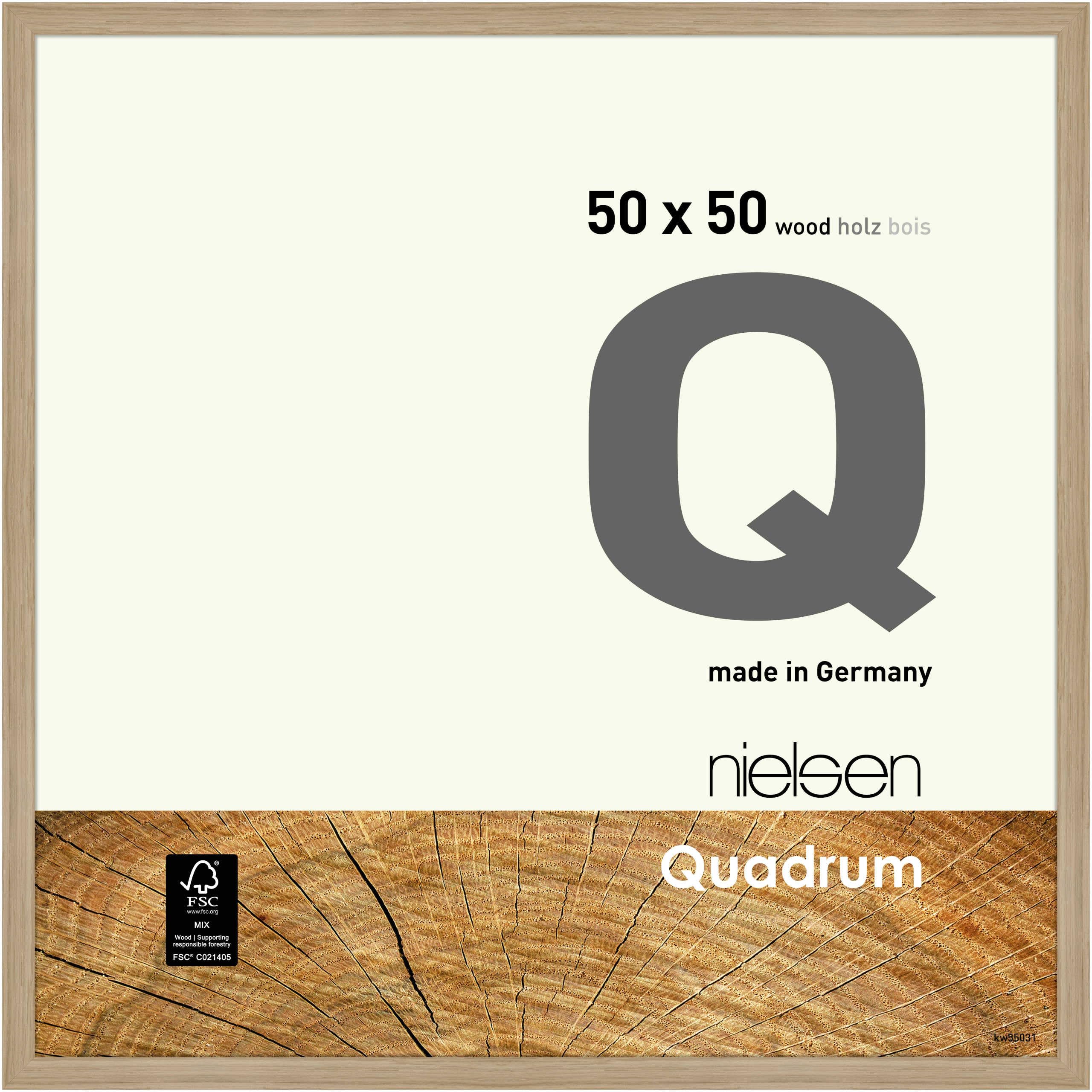Nielsen Quadrum 50x50cm Oak Wooden Picture Frame - Brown