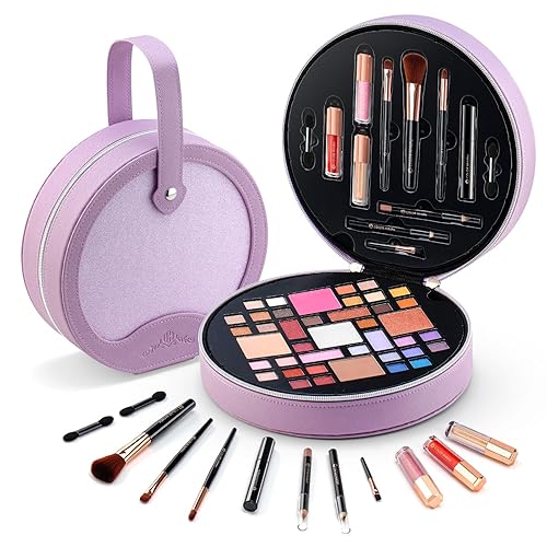 Kit de maquillaje todo en uno para adolescentes con bolsa de cosméticos portátil, múltiples maquillajes para principiantes como Año Nuevo, regalo de