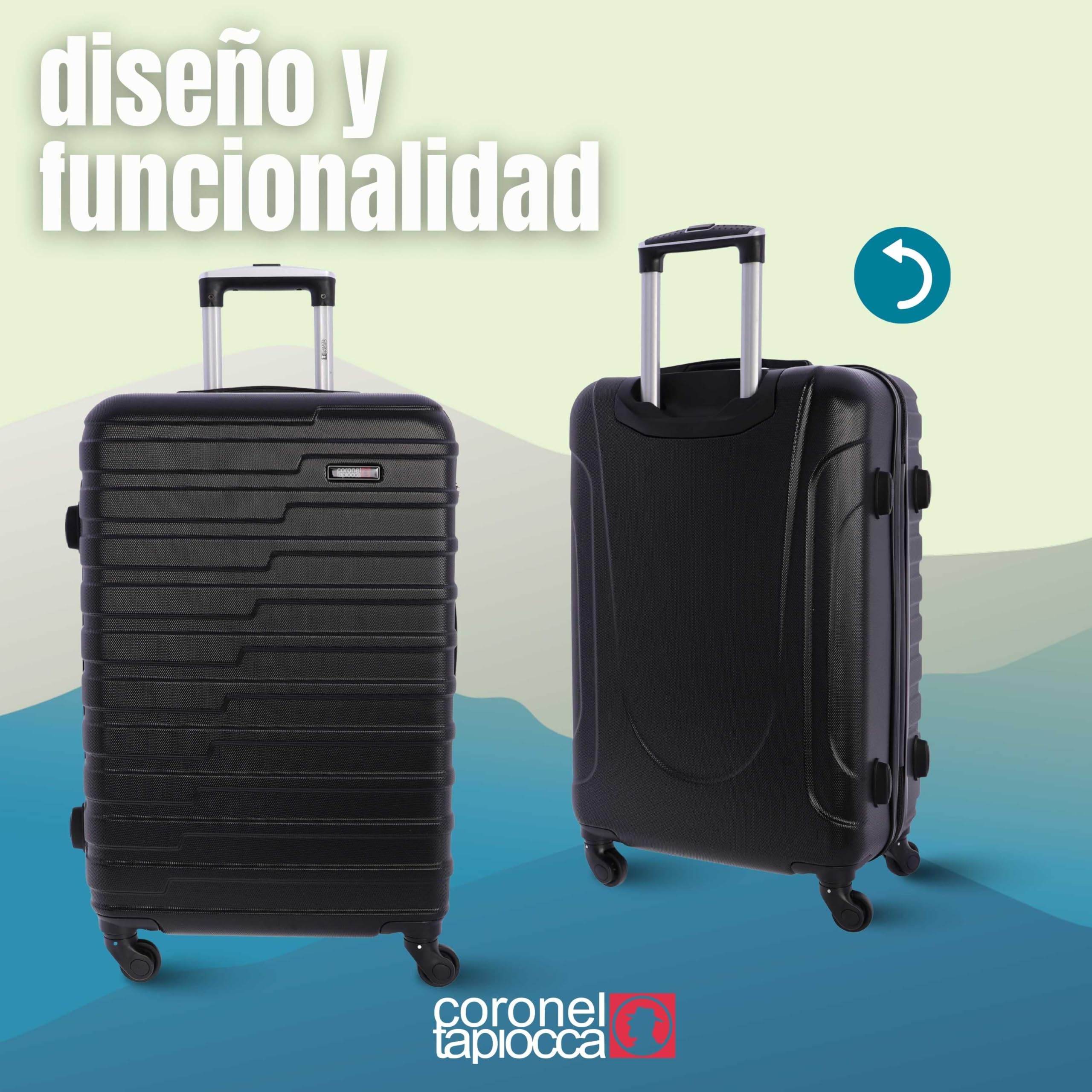 Coronel Tapioca Maleta Mediana 23 kg | Maleta de Viaje Rígida con 4 Ruedas Dobles 360º, Candado numérico y Asa Telescópica | Equipaje Resistente al Agua para Viajes en Avión — view 4