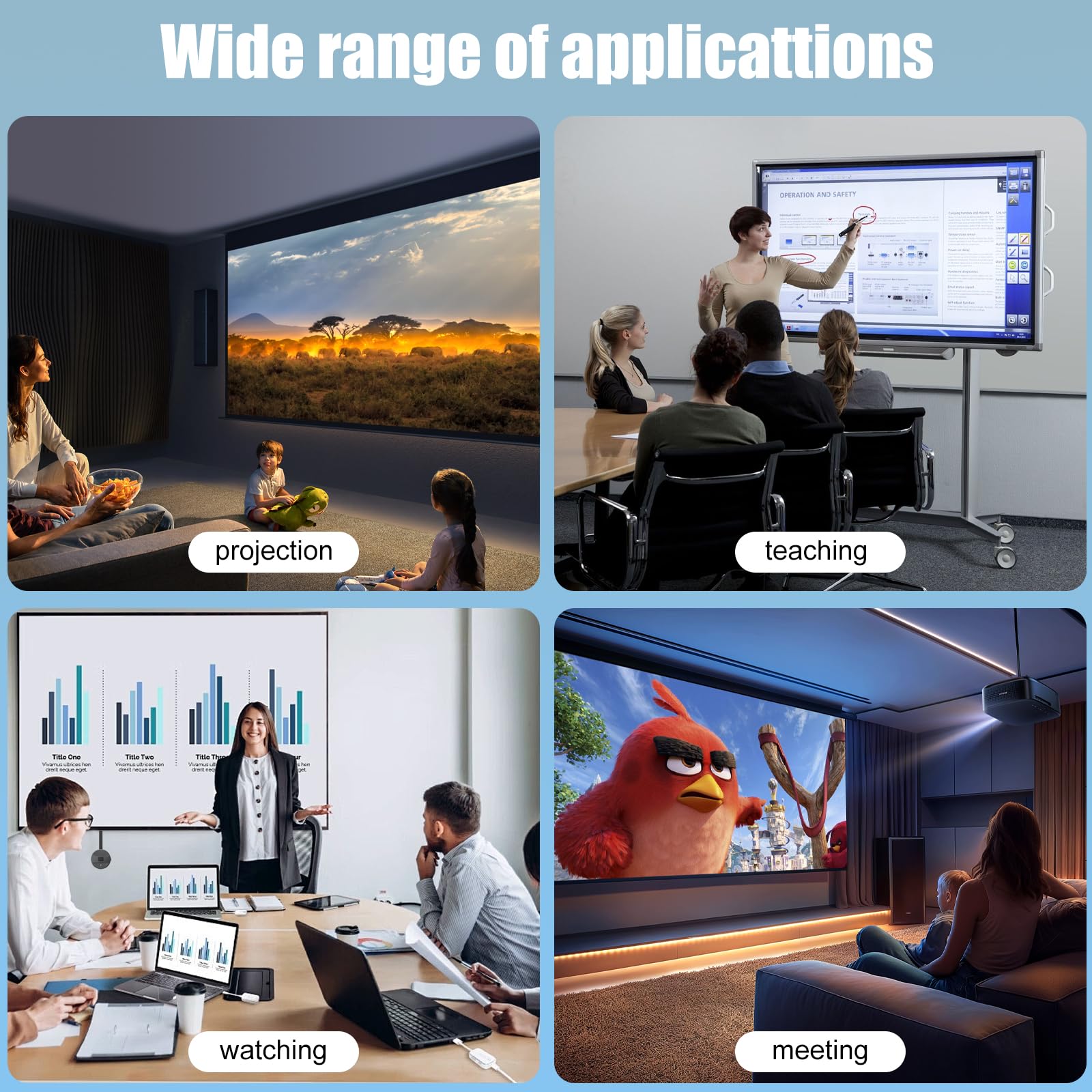 4K Wireless Display Dongle, bezprzewodowy Smart Media Player Streaming