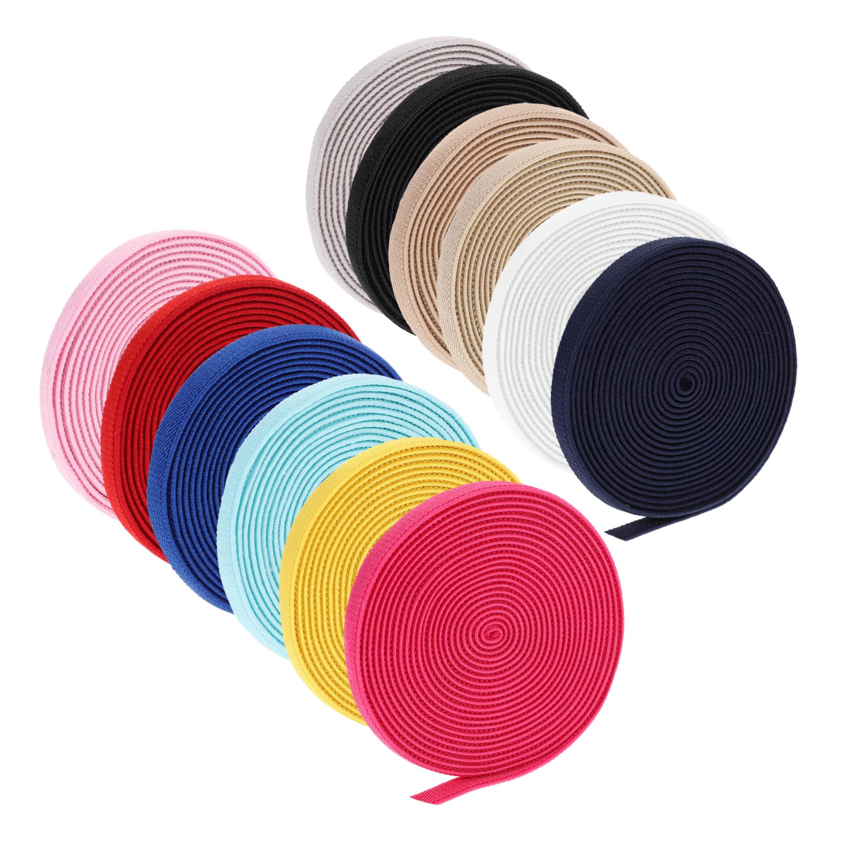Holibanna 12Pcs Elastic Sewing Bands Stretch Straps for Clothing DIY Crafting Durable Material for Custom Adjustments Random Color