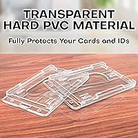 Vista 6 de Mifflin Soporte rígido para tarjetas de identificación con clip retráctil (transparente, paquete de 2), carretes de tarjetas de identificación