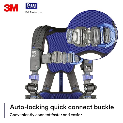 Miniatura 5 de 3M 1113193 DBI-SALA ExoFit X300 Comfort - Arnés de seguridad de suspensión de posicionamiento de escalada en torre, protección contra caídas de