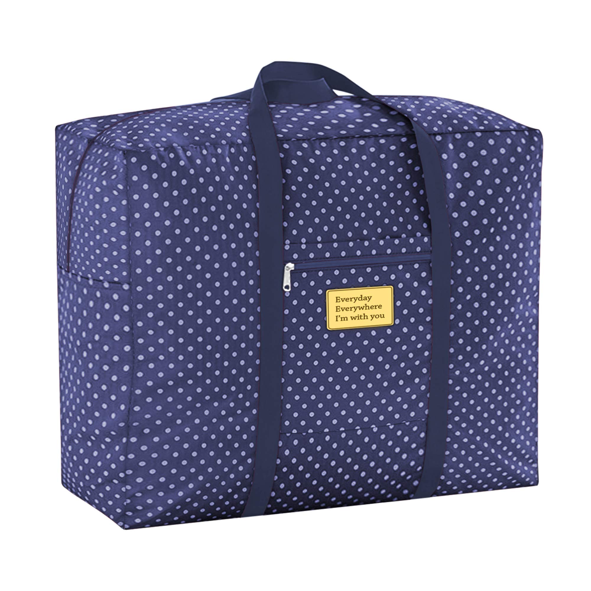 Innova Blue Dotted Storage Bags with Zips & Handles (Medium)