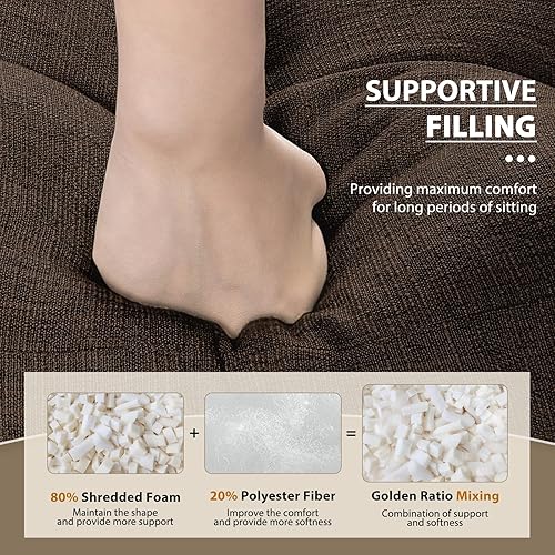 Miniatura 3 de downluxe Cojín de banco de interior para muebles de interior, cojín de asiento de banco de espuma viscoelástica con textura copetudo,