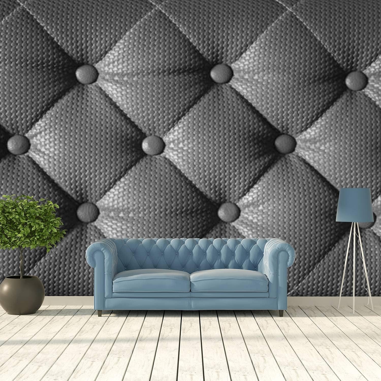 Papier peint géométrique 3D autocollant pour relooker un grand mur sans colle