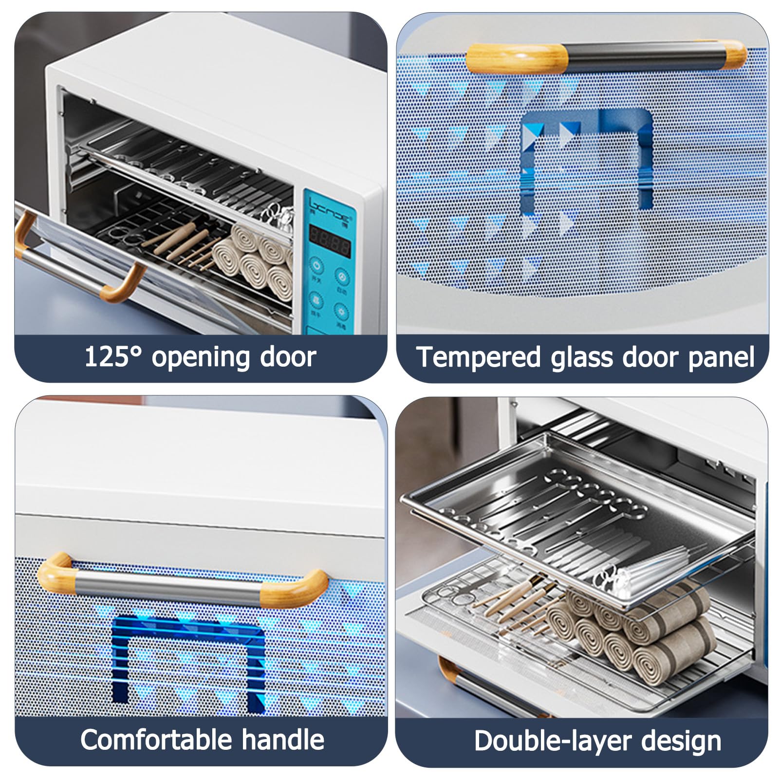 Gabinete esterilizador UV, dispositivo de desinfección multifunción para manicura y spas, gabinete de limpieza de alta temperatura y secadora para una desinfección eficaz