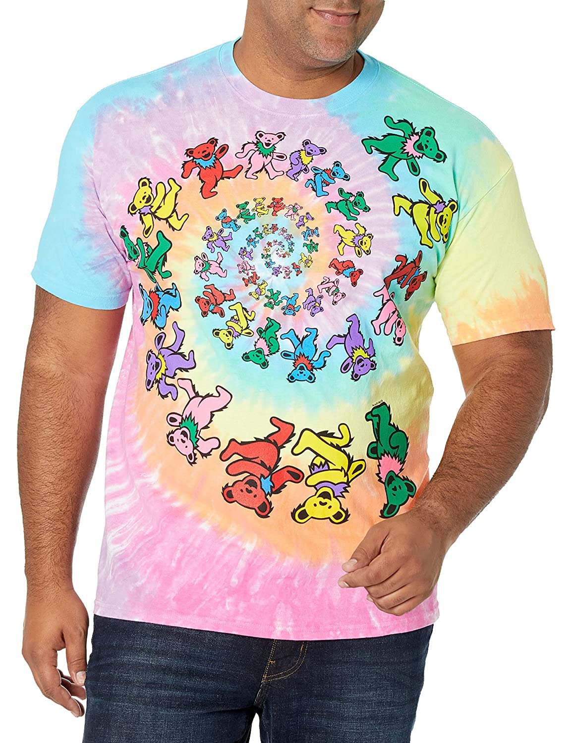 Grateful Dead Spiral Bears Tie Dye T Shirt