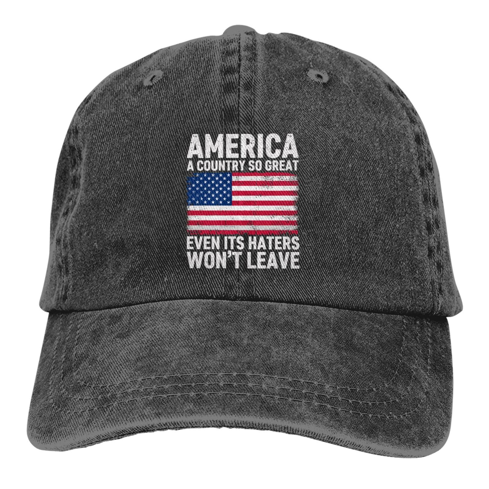 OTIQTI ARTGolf American Flag Father's Day Baseball Cap Golf Dad Hat Adjustable Original Classic Low Profile Cotton Hat Men Women