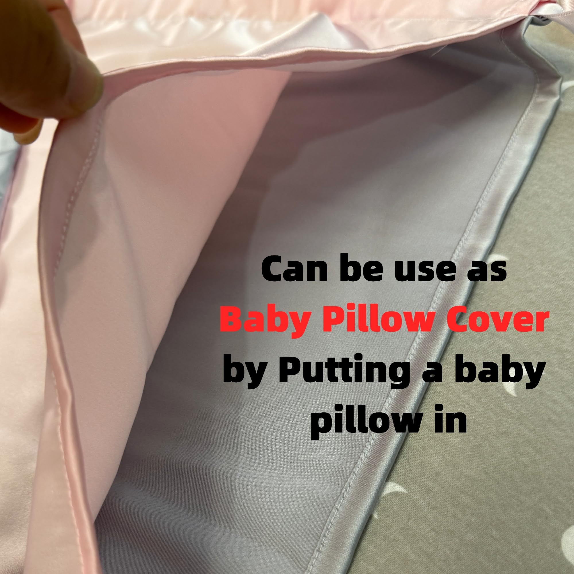 AKISS Sábana de satén para cuna, funda de almohada de seda para moisés, uso reversible para bebés, niñas y niños (rosa prisma y gris claro)