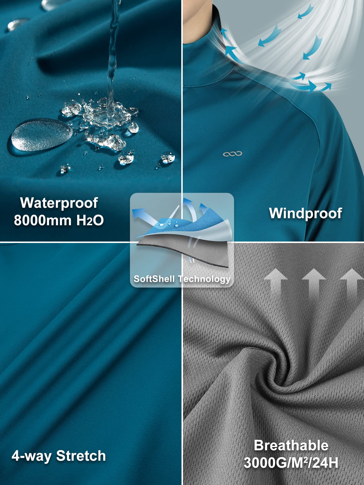 33,000ft Chaquetas de ciclismo para mujer, chaquetas cortavientos e impermeables con tiras reflectantes y mangas desmontables para ciclismo, running, senderismo y montañismo