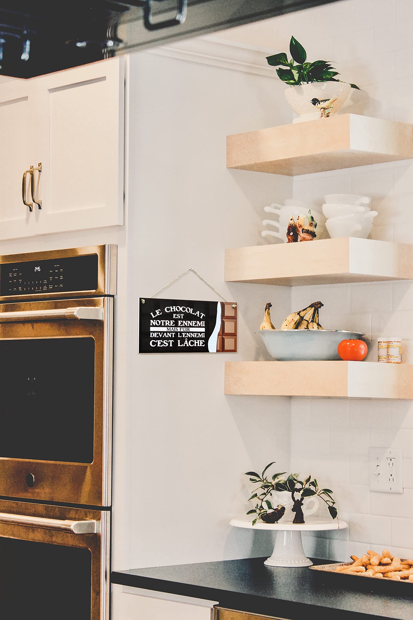 Plaque Décorative Cuisine 'Dans Ma Cuisine' 20x20 Cm – Enseigne Humoristique Et Chaleureuse !