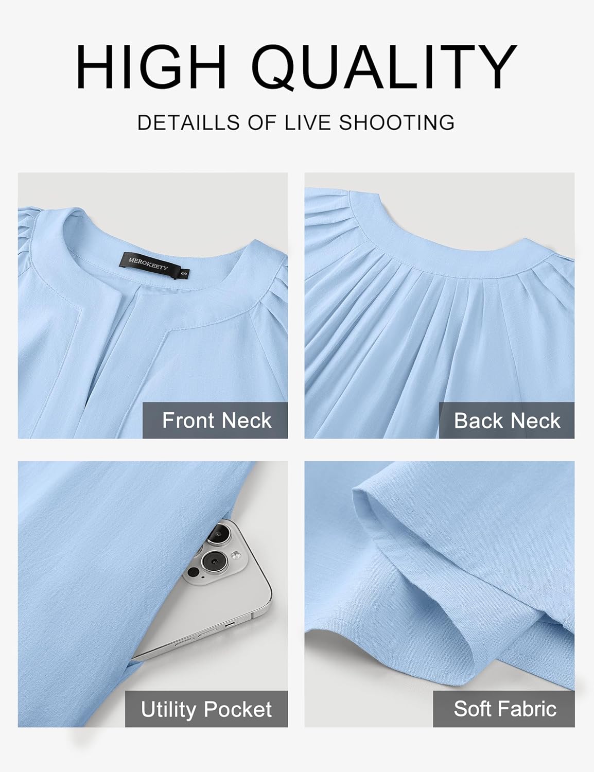 MEROKEETY Women's Summer Casual Shift Dresses Beach Vacation Short Sleeve V Neck Spring Mini Dress - Image 6