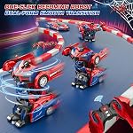 Spider Transform Remote Control Cars for Kids - 2.4GHz RC Police Car for 3 4 5 6 7 8 Year Old Boys, 1:18 Scale Robot Toy Car with One-Key Transformation & 360° Rotation, Kids Christmas Birthday Gifts