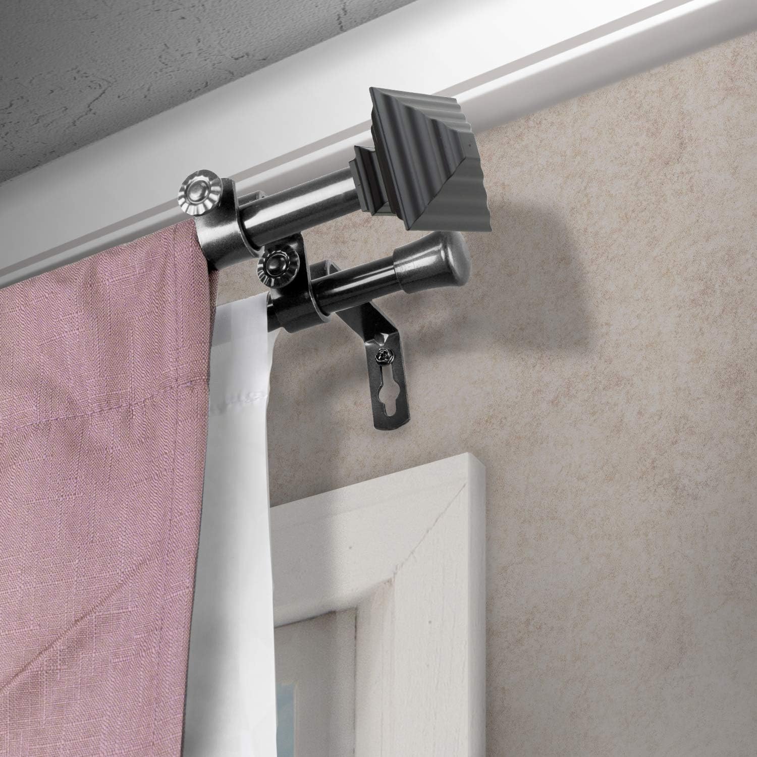Deby Double Curtain Rod 28-48 inch - Black