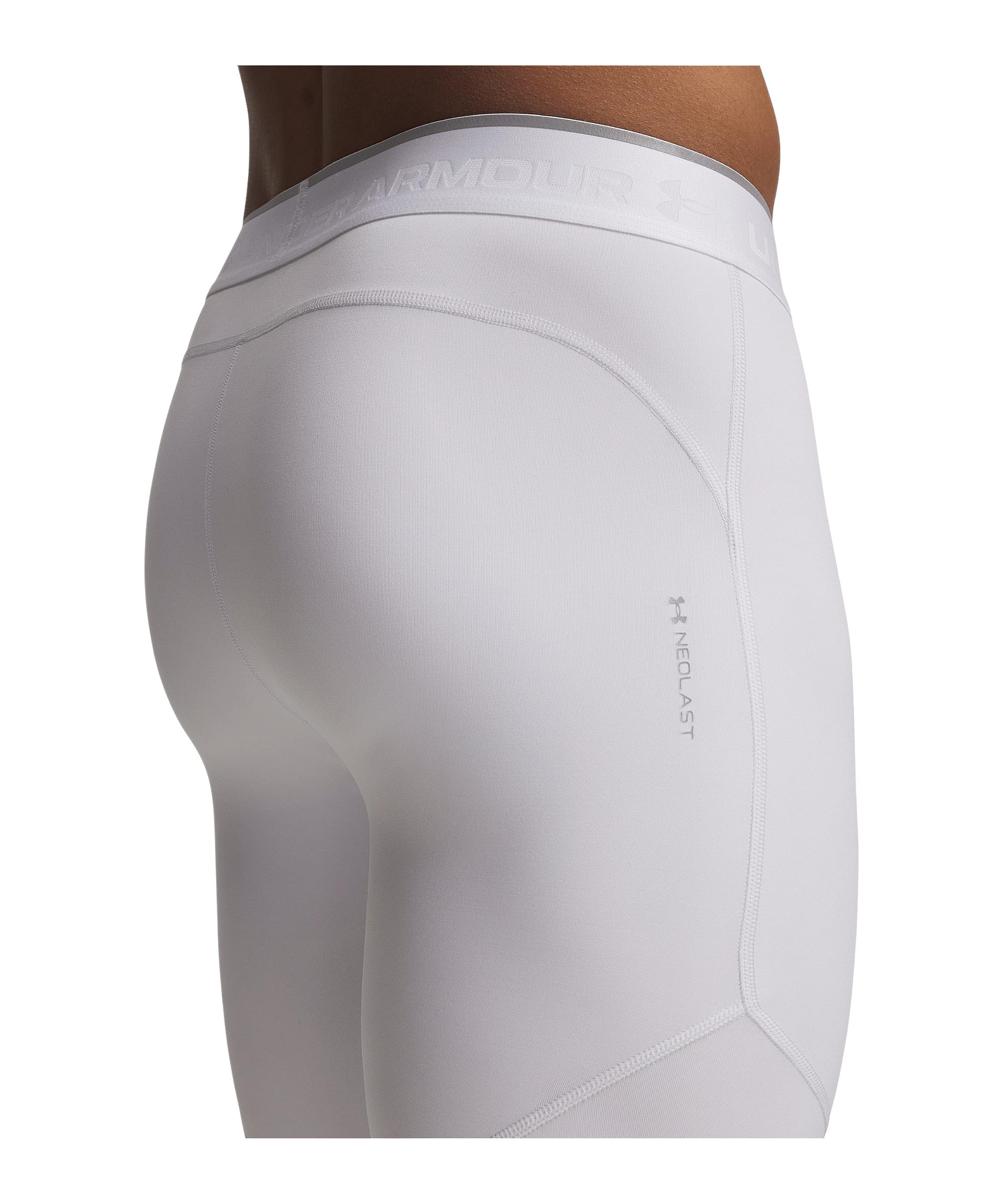 Under Armour HG Elite Long Short Bianco Uomo