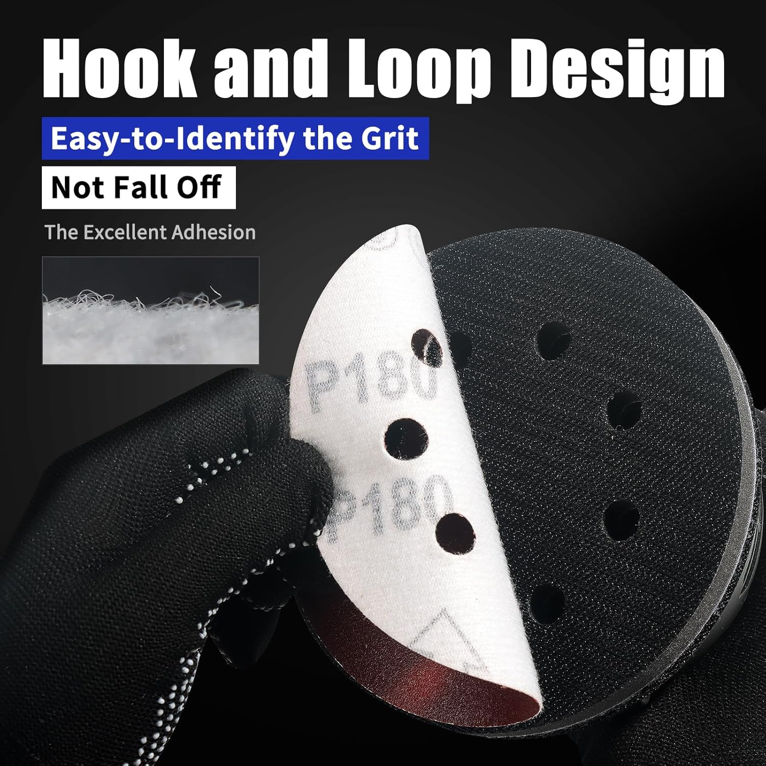 85 Pack Orbital Sander Interface Pads Hook and Loop - Upgraded Foam Sanding Pads with 5 Inch 8 Holes Soft & Hard Sponge Cushion - Surfprep Sander Backing Pad Sandpaper for Flexibility & Balancing