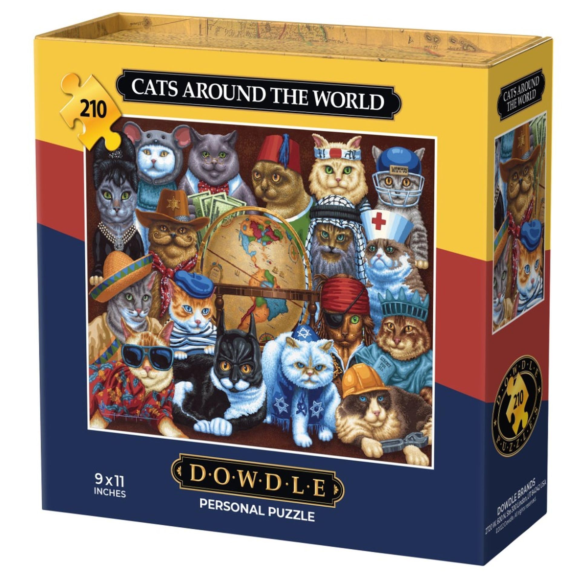 Amazon.com: Dowdle Personal Puzzle - Cats Around The World - 210