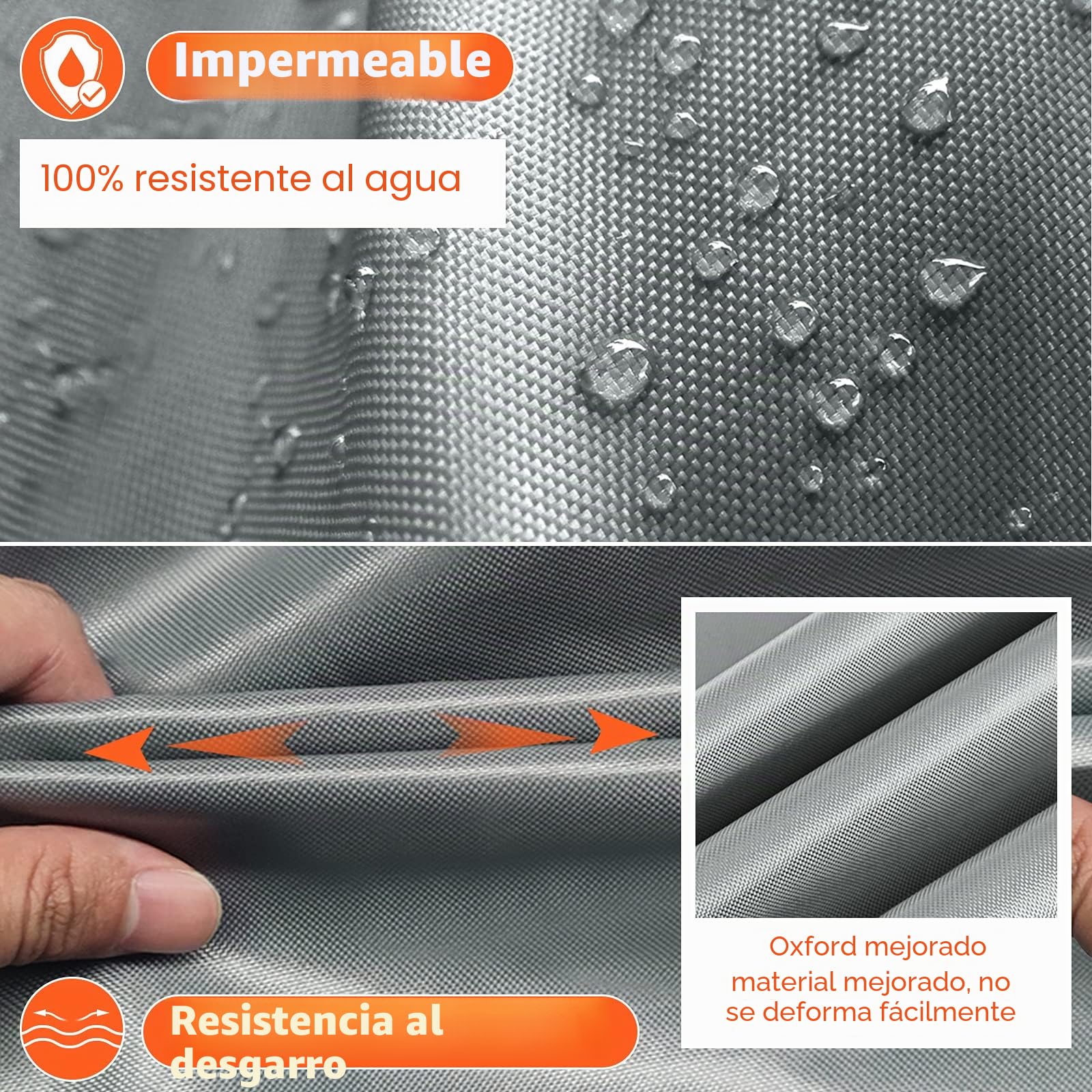 GARPROVM - Funda para Barbacoa, Lona de Gas de 147 x 61 x 122 cm, Funda Protectora para Barbacoa Exterior 600D, Tejido Oxford Impermeable protección Solar, Barbacoa Cubierta para Weber, Char-Broil,