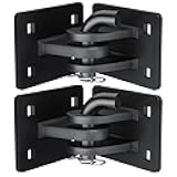 Stationary Edge Floating Dock Connector Hinge Kit with 4x4 Corner Bracket, Black Heavy-Duty Boat Dock Hinges Hardware Brackets, Metal Antirust Coating T Style Backer Plate Dock Brackets Hardware