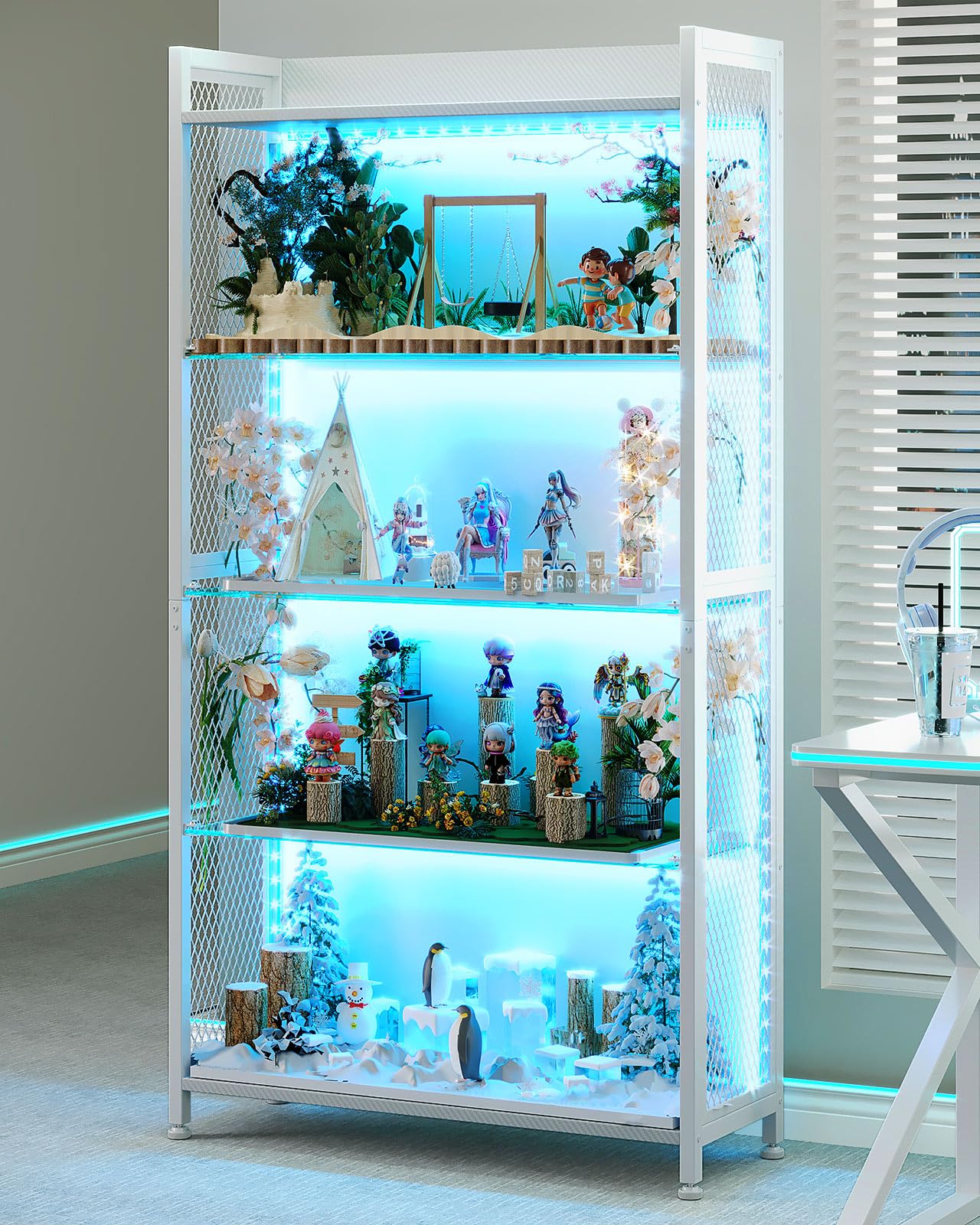Amazon.com - AODK Display Case with LED Lights, Display Cabinet