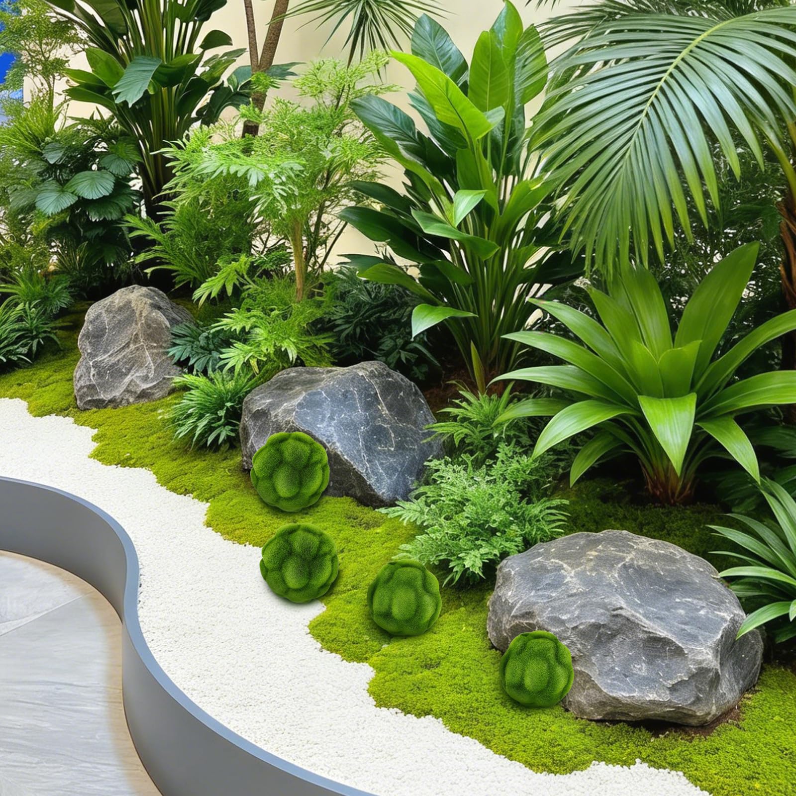 Ciieeo 8 Stück Künstliche Moosbälle aus Flockigem Schaumstoff Grün Dekorative Moos Topiary Kugeln mit Sicheren Materialien Robust für Heim und Bürodekoration Geeignet