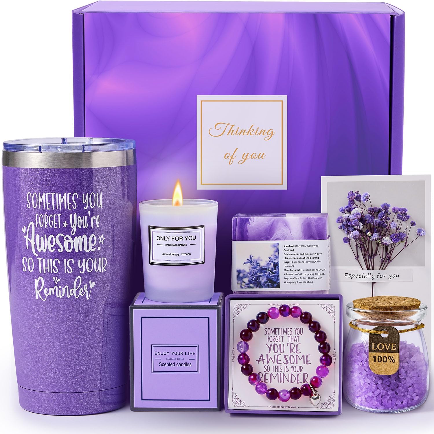 Lepure Gifts for Women Mom Wife Her, Unique Birthday Mother's Day , Valentine's day, Thank You Gift for Women, Best Friend, Lavender Spa Bath Gift Basket Set for Her, Self Care Get Well Appreciation Gifts-image-41