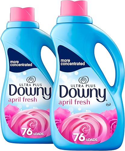 Downy Ultra Plus - Líquido suavizante de tela para lavandería aroma fresco de abril 152 cargas totales paquete de 2
