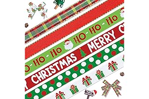 Merry Christmas Ribbon Set for Festive Décor and Gift Wrapping