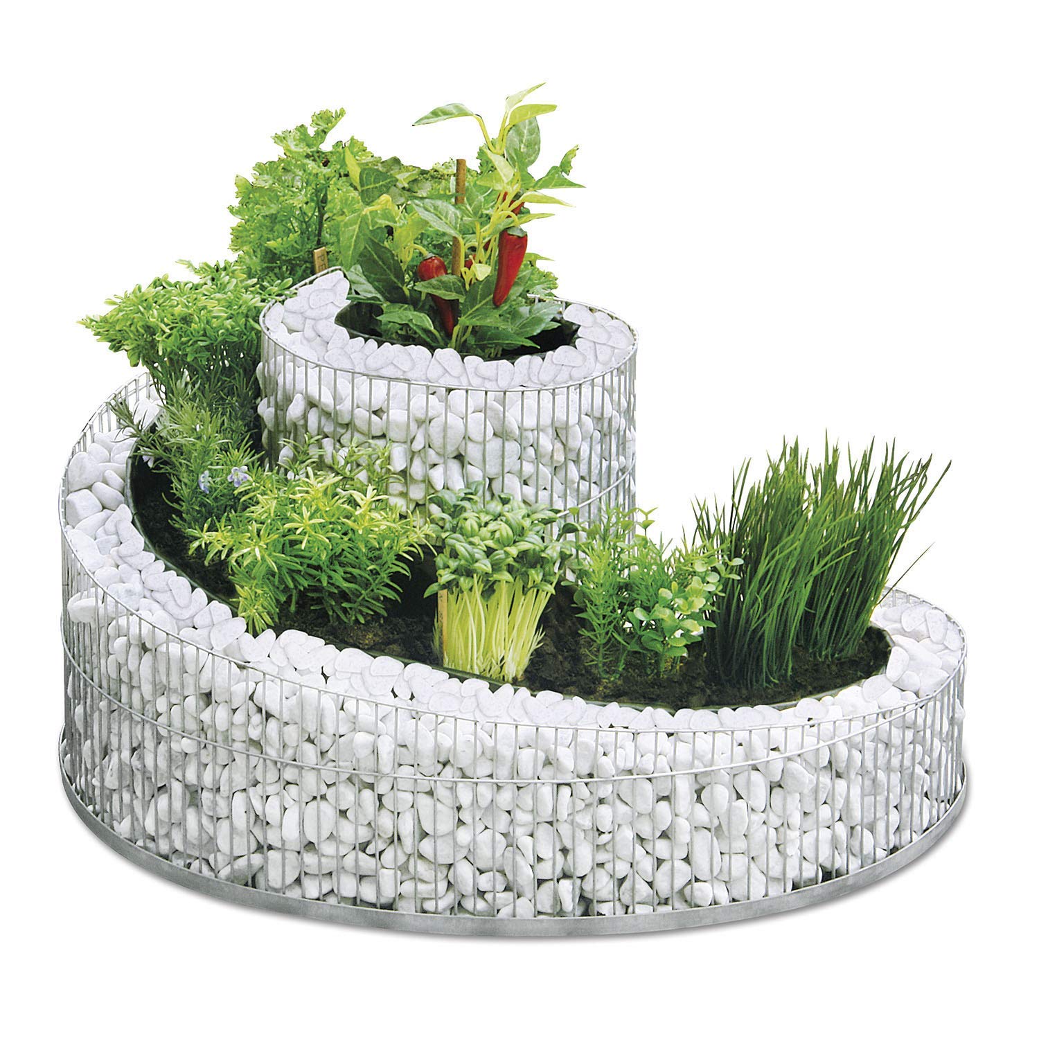 Bellissa Spirale En Gabions PROFI - 97122 - Cage à Pierres Avec Raccords Spiralés - Cage Gabion Décorative Comme Grillage Ou Mur Pour L'extérieur - 150 X 50 X 50 Cm