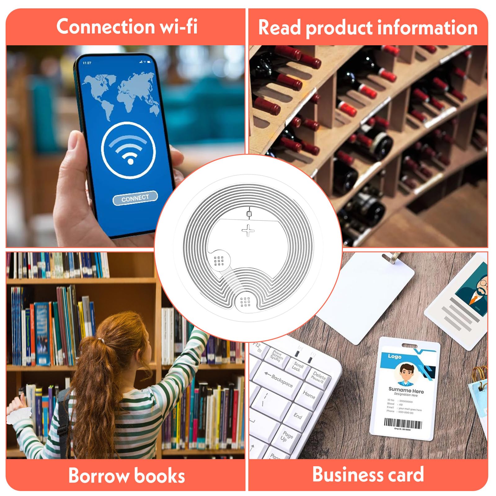 70 sztuk naklejek NFC z chipem Ntag215, przezroczyste znaczniki RFID, programowalne, 504 bajty, chip NFC do wszystkich urządzeń obsługujących technologię NFC, adaptacja amiibo