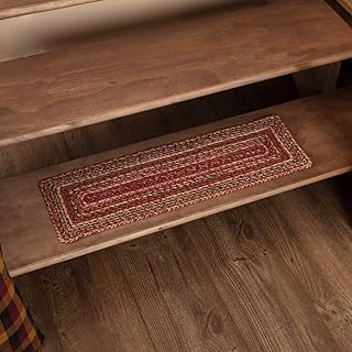 Cider Mill Collection 100% Jute Fiber Rug Stair Tread Runner Floor Cover Area Kitchen Oval Rectangle Braided Striped Farmhouse Style Decor Assorted Sizes Styles