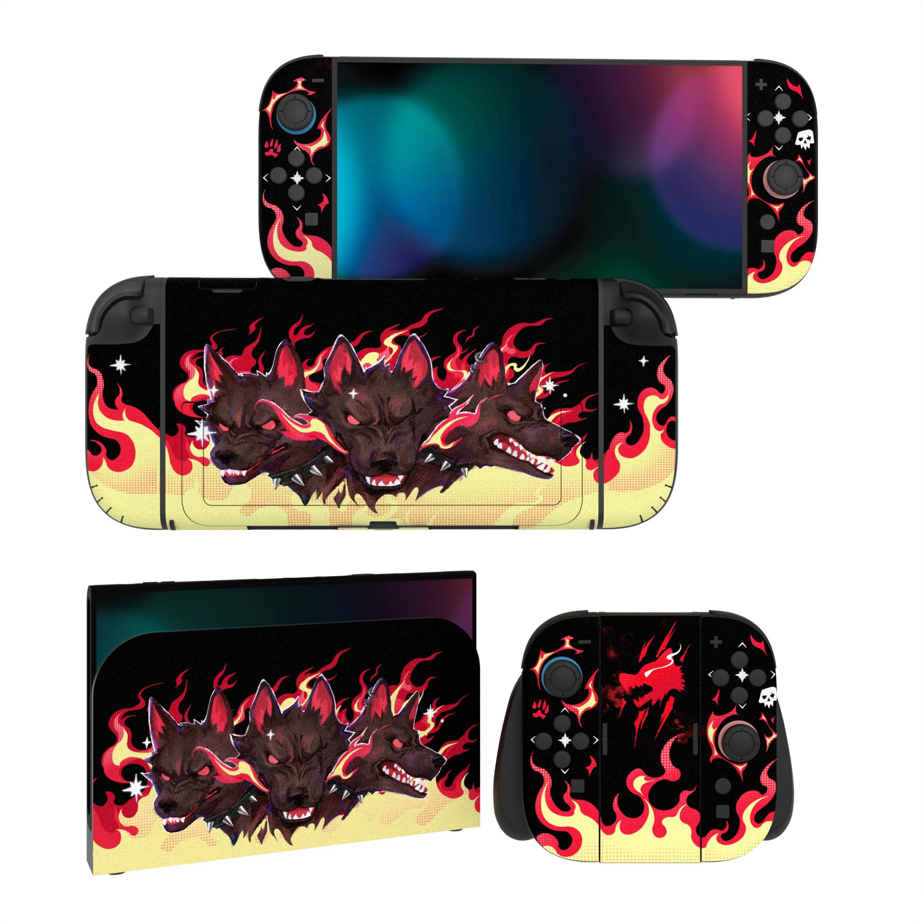 PlayVital Full Set Protective Skins for Nintendo Switch 2 Console & Joycon, Customized Vinyl Decal Wrap Sticker for Nintendo Switch 2 & Dock & Hand Grips - The Great Wave off Kanagawa — view 15