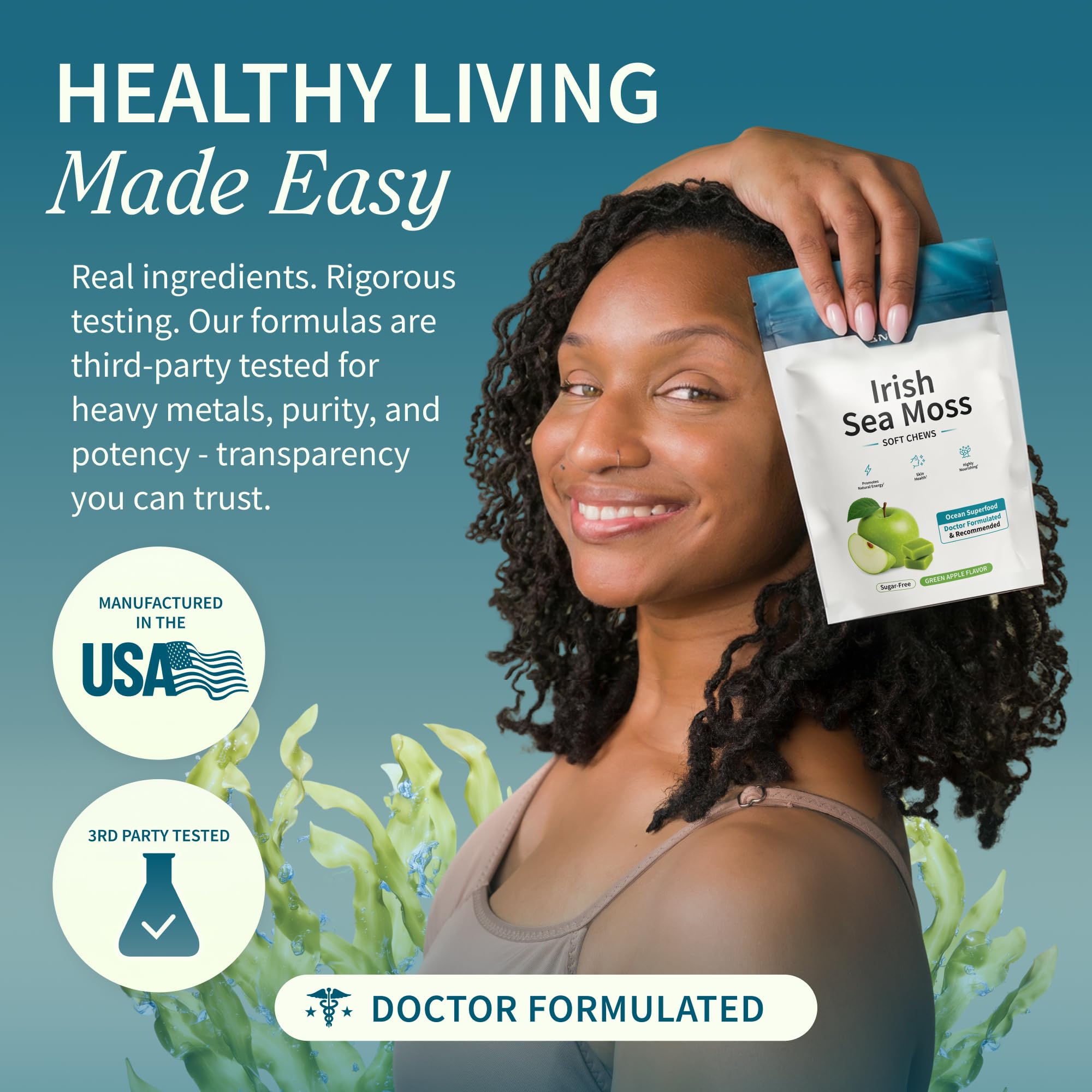 Amazon.com: Snap Supplements Irish Sea Moss, Marine Algae, Green