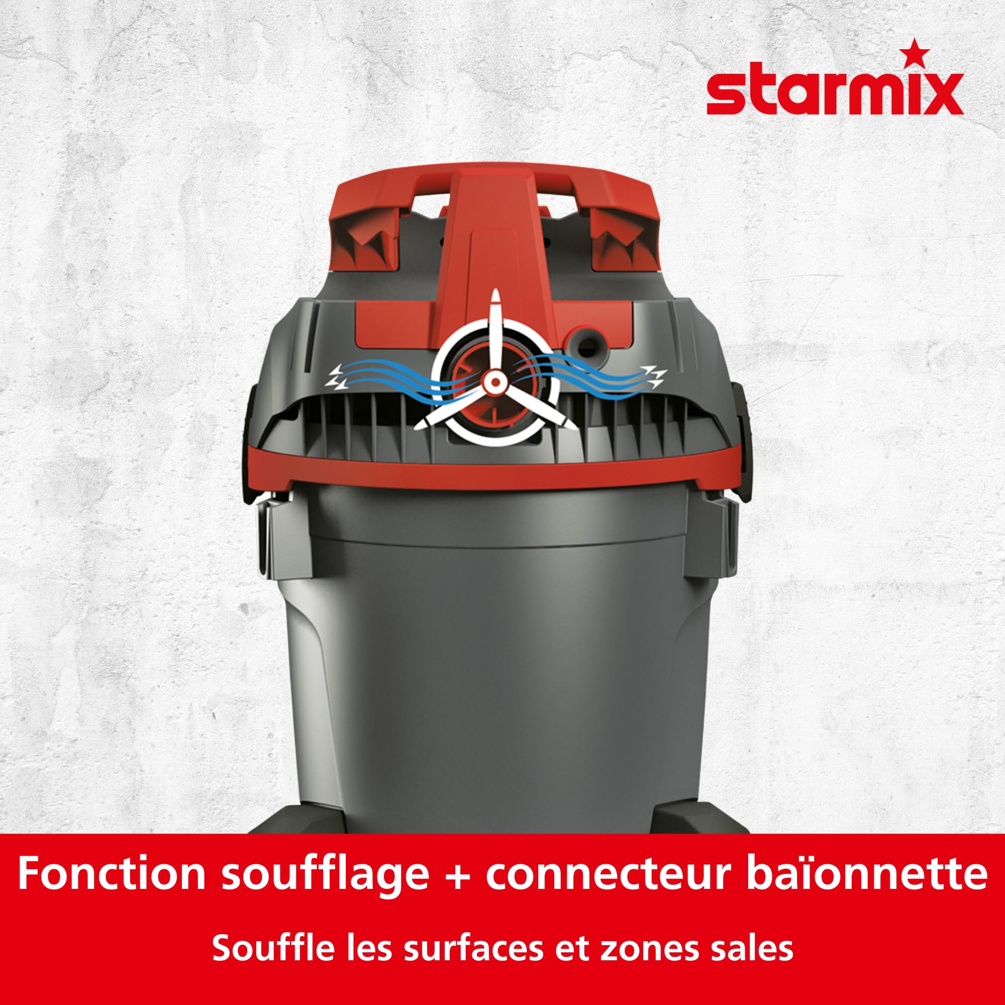 Starmix uClean ADL-1420 EHP Aspirador industrial Clase L 1400 W 20 L Enchufe de dispositivo Filtro M Regulación de velocidad Seco y húmedo