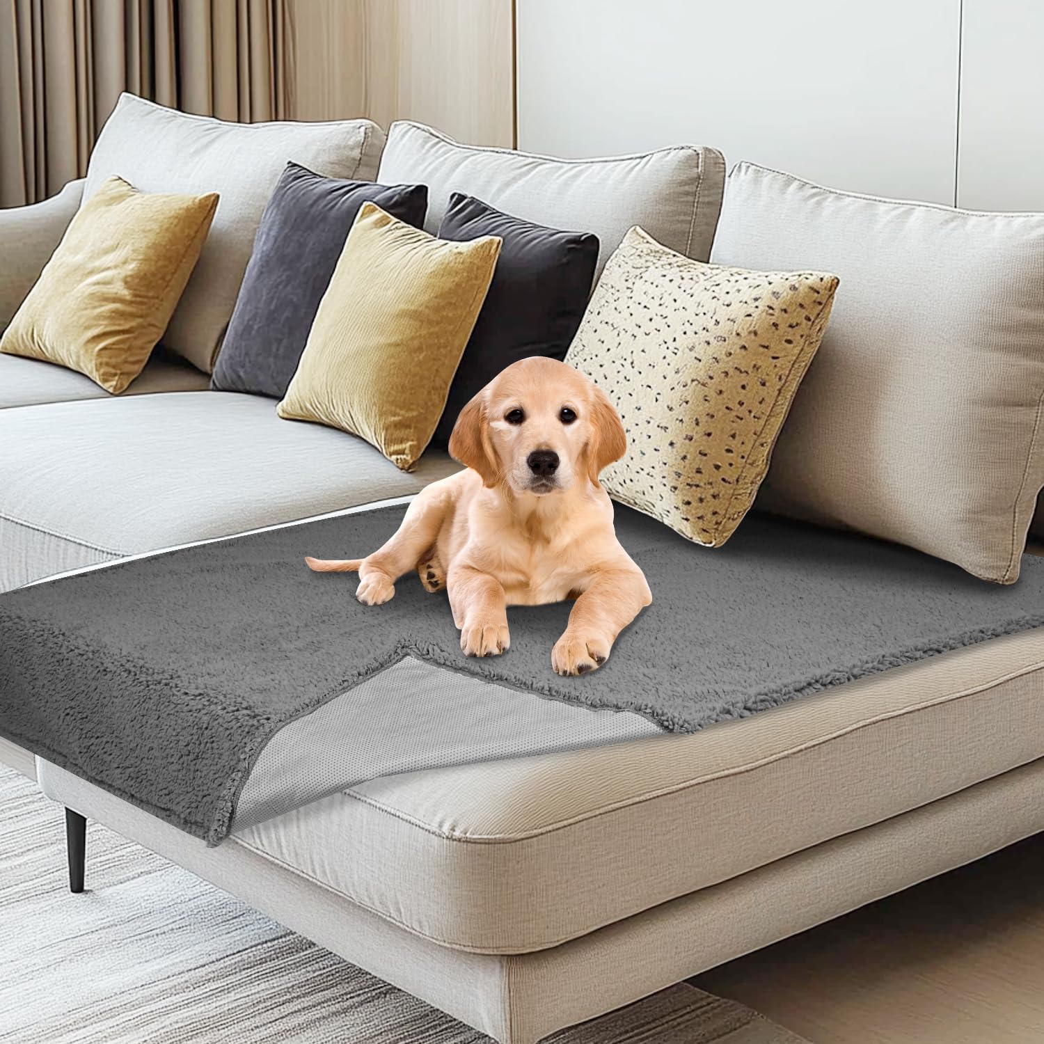 Onarway Waterproof Dog Blanket for Sofa: Washable Pet Bed Blanket Sofa Cover Protector for Dogs Cats