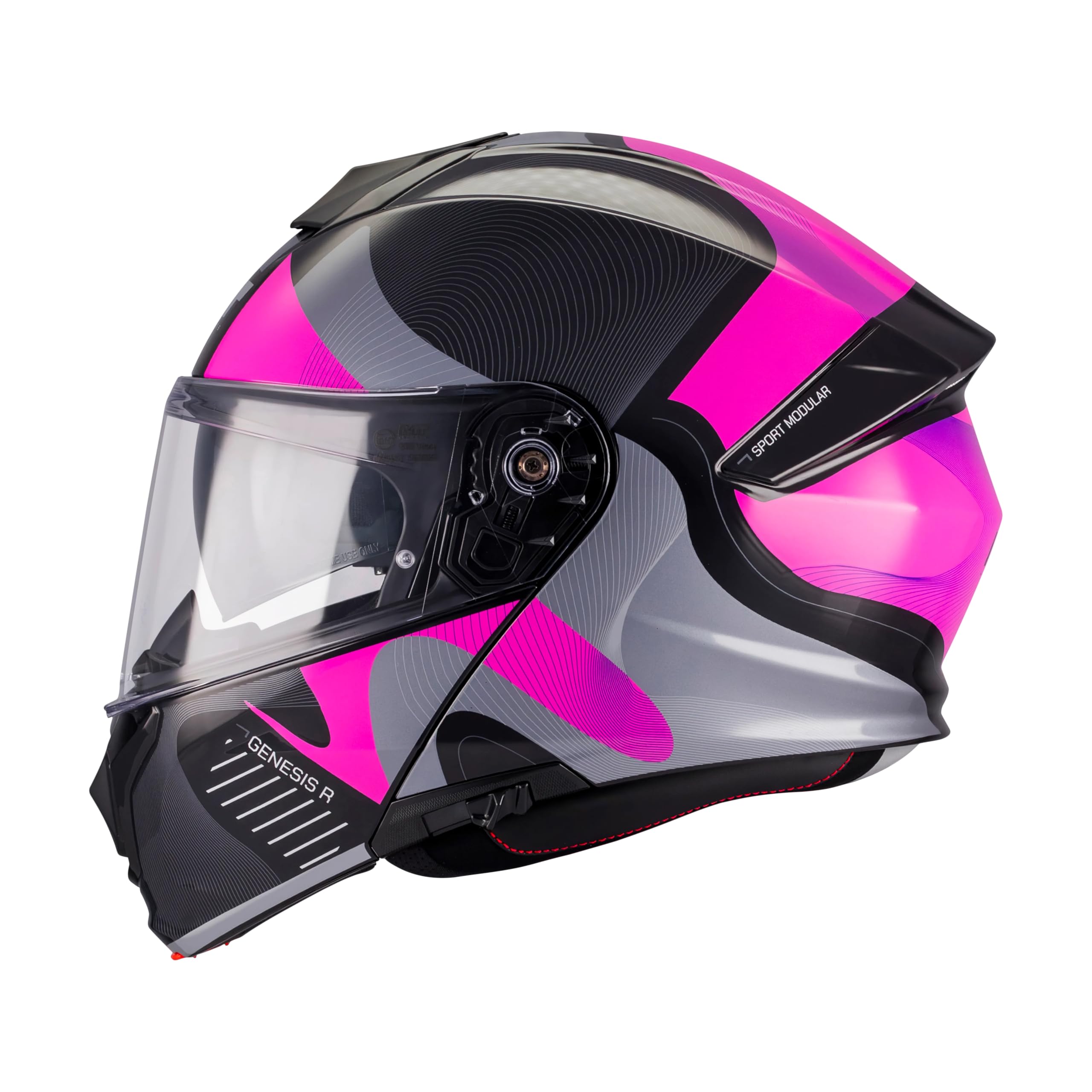 Casco Modular MT Helmet Genesis R SV Lancer B8 Brillo con Visor Solar Integrado 22.06