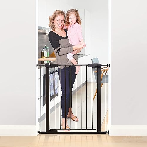 Miniatura 2 de Dreambaby Boston - Puerta extra alta de cierre automático con indicador de comprobación Ezy - Negro