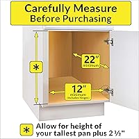 Vista 6 de LYNK PROFESSIONAL® Pot and Pan Organizer for Cabinet - Pull Out Pan Organizer Rack - Slide Out Pans and Pots Lid Drawer - Under Cabinet Kitchen