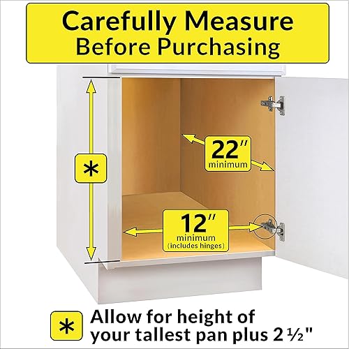 Miniatura 6 de LYNK PROFESSIONAL® Pot and Pan Organizer for Cabinet - Pull Out Pan Organizer Rack - Slide Out Pans and Pots Lid Drawer - Under Cabinet Kitchen